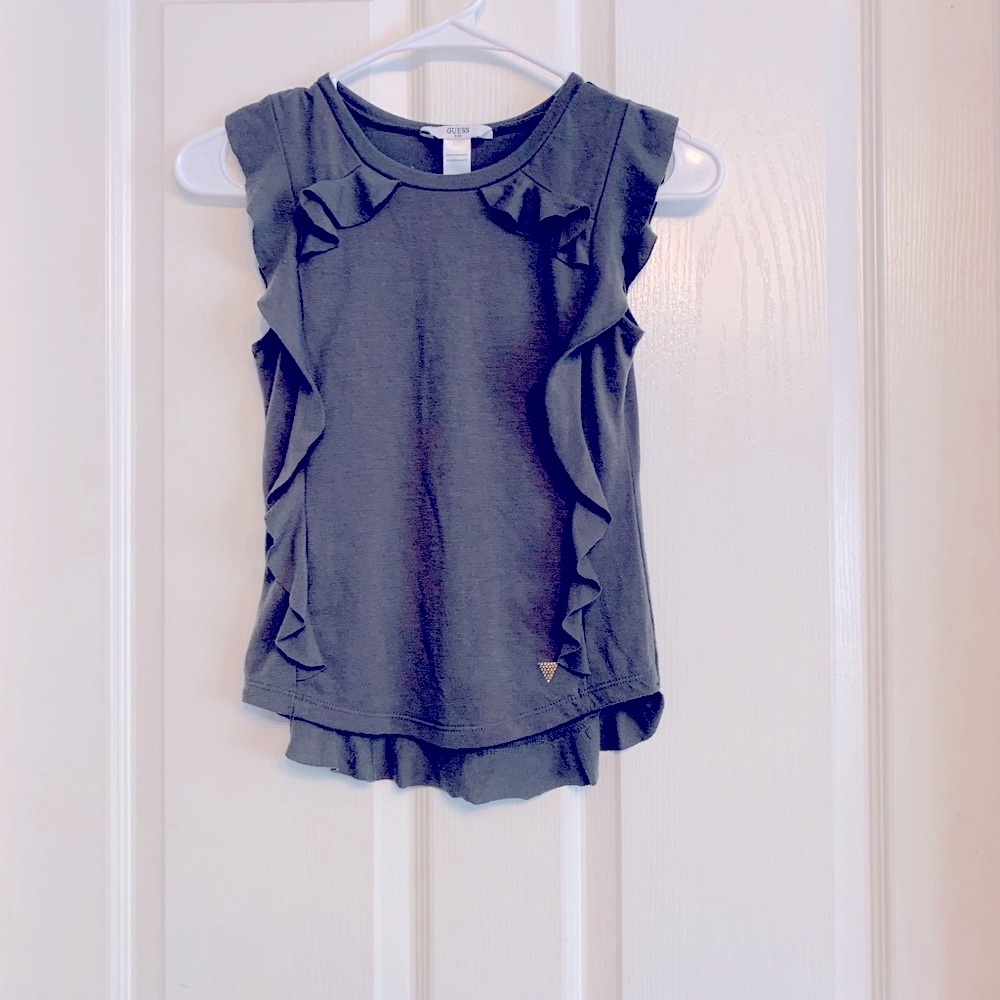 Army Green Guess Kids Shirt Tank Size 10/12